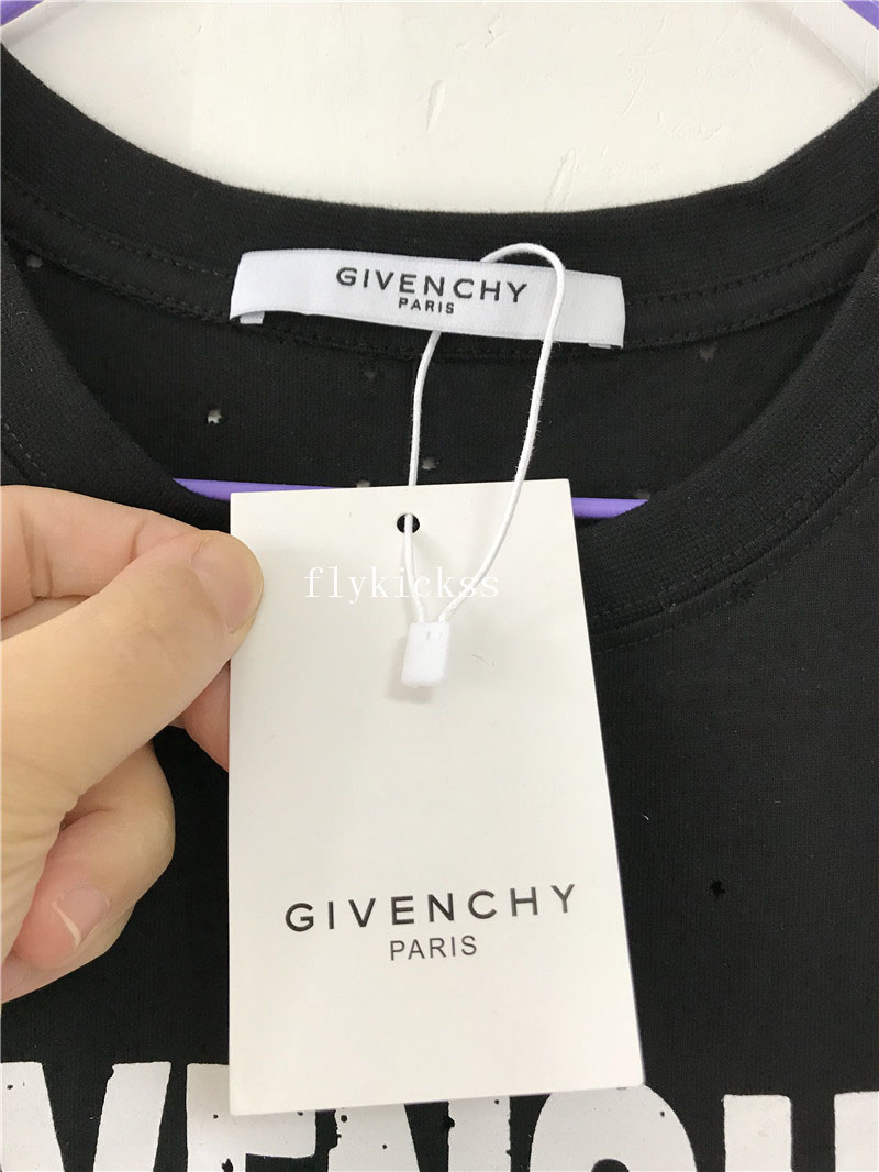 Givenchy Black T Shirt With Small Hole